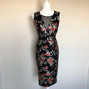 Black Floral Formal Dress Size 8